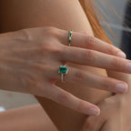 Anillo Zeus - Oro 18k, Diamantes & Esmeralda Natural