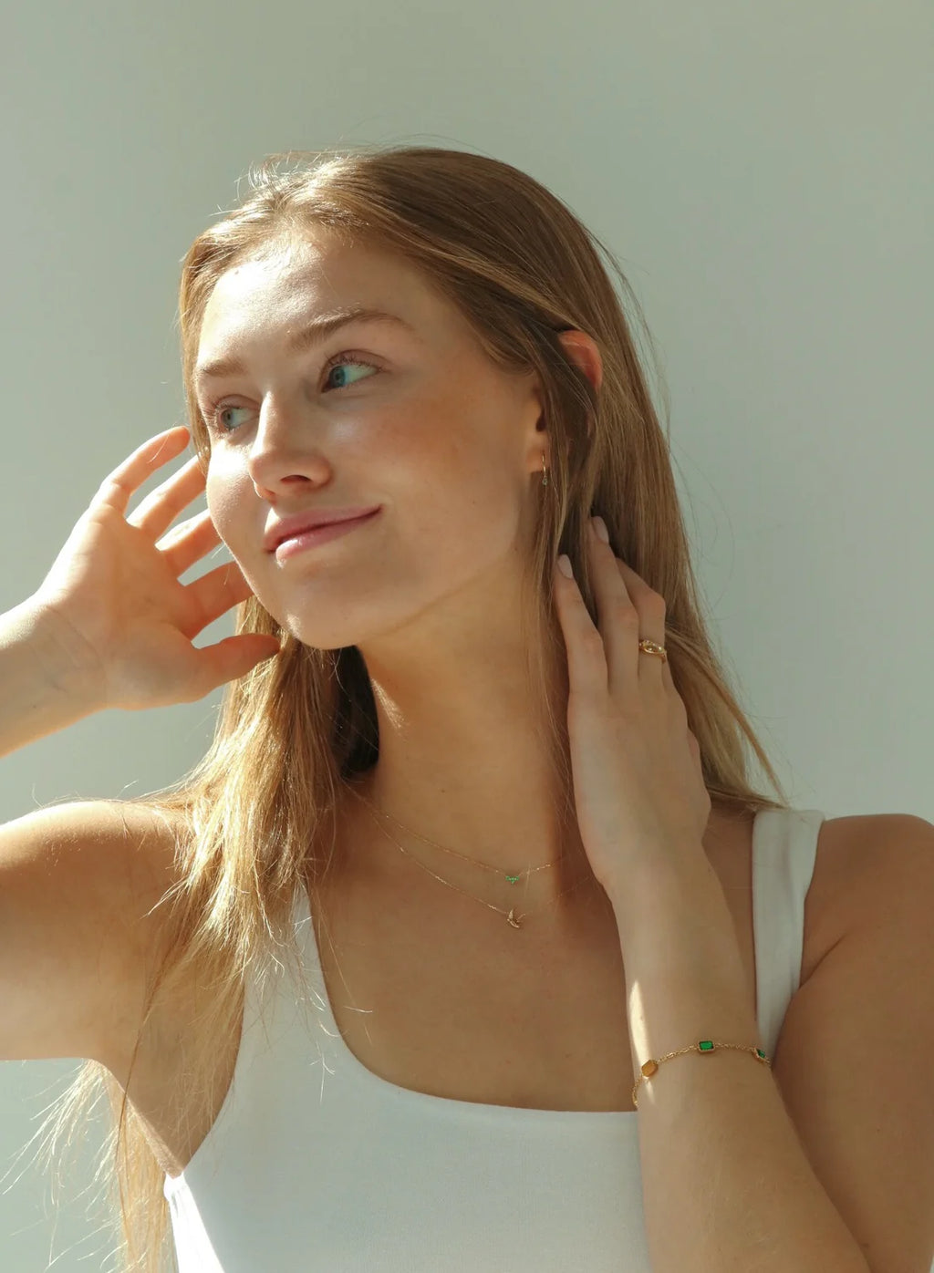 Colgantes Sadie - Oro 18k & Esmeralda Natural