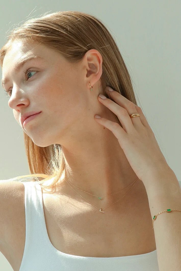 Colgantes Sadie - Oro 18k & Esmeralda Natural